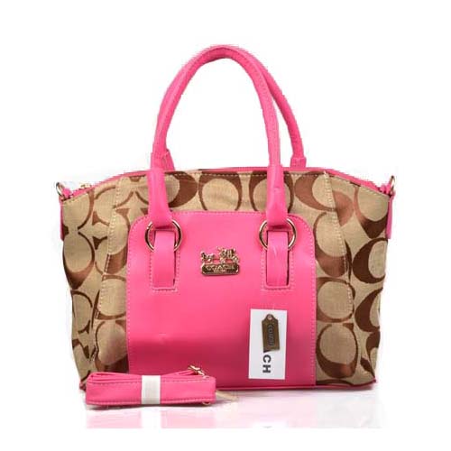 Coach Madison Signature Medium Pink Totes DPE Coach Madison Signature Medium Pink Totes DPE